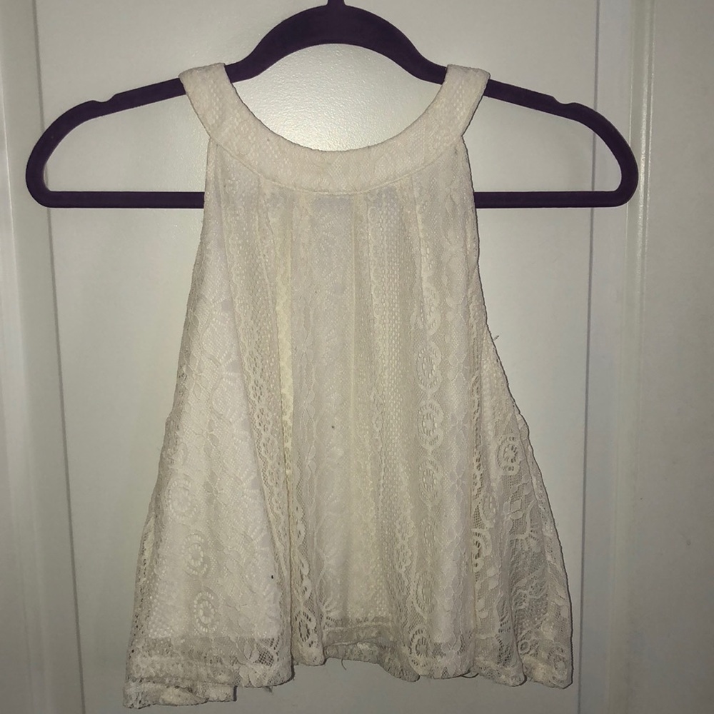 white halter top from Francesca’s